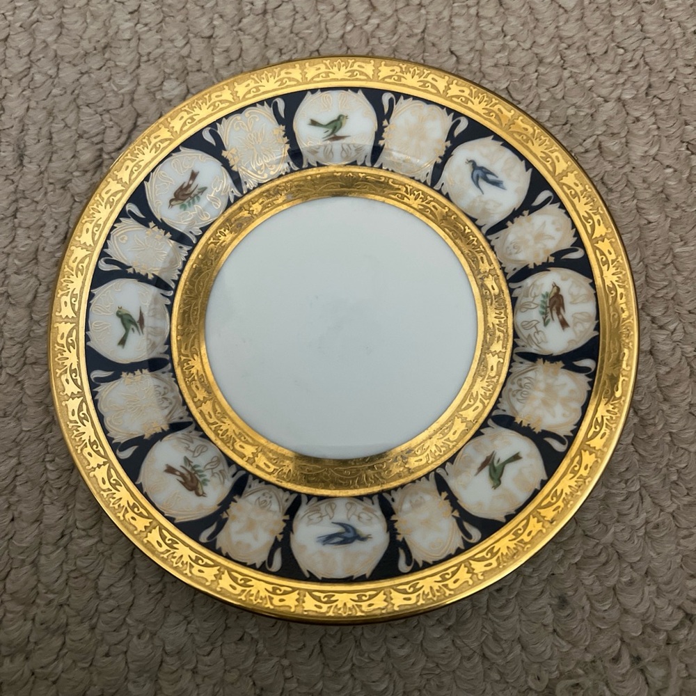 Ch Field Haviland Limoges gold plated bone china bread plate